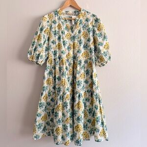 Paul & Joe x Uniqlo floral print tiered dress Women’s Sz M NWT